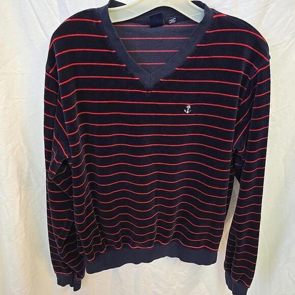 Vtg Hartog L‎ Men Marina Striped Pullover Sweater - Picture 1 of 7